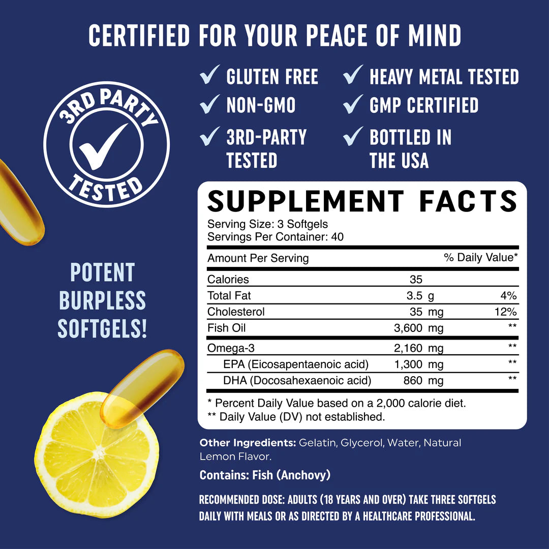 Triple Strength Omega 3 Fish Oil